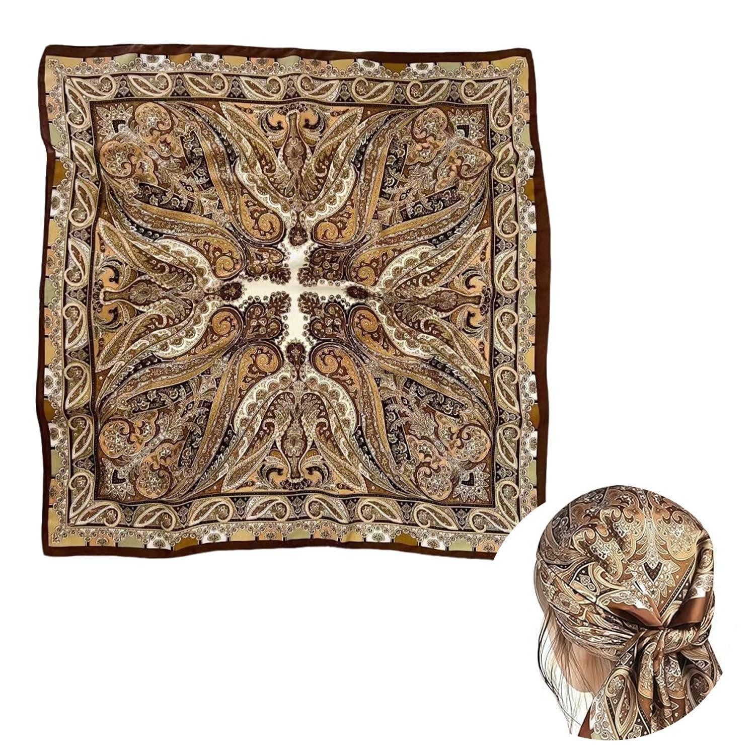 LuxusKollektion Bandana Bandana Tuch Seide 70x70cm (A,B)