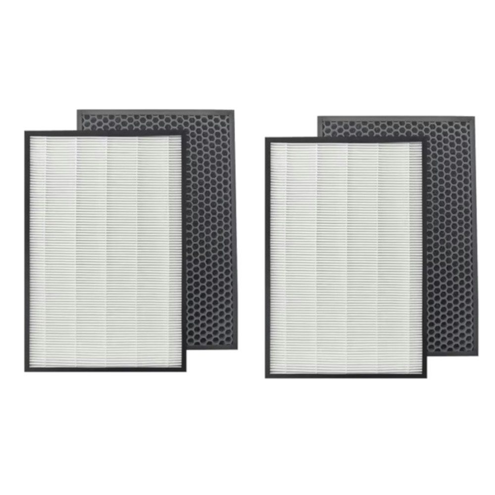 Trade-Shop Filter-Set 4in1 passend für Philips AC1214 AC1214/10 AC1215 AC1217 AC1217i AC2729, Zubehör für Luftreiniger, Set jeweils bestehend aus HEPA-Filter und Aktivkohlefilter