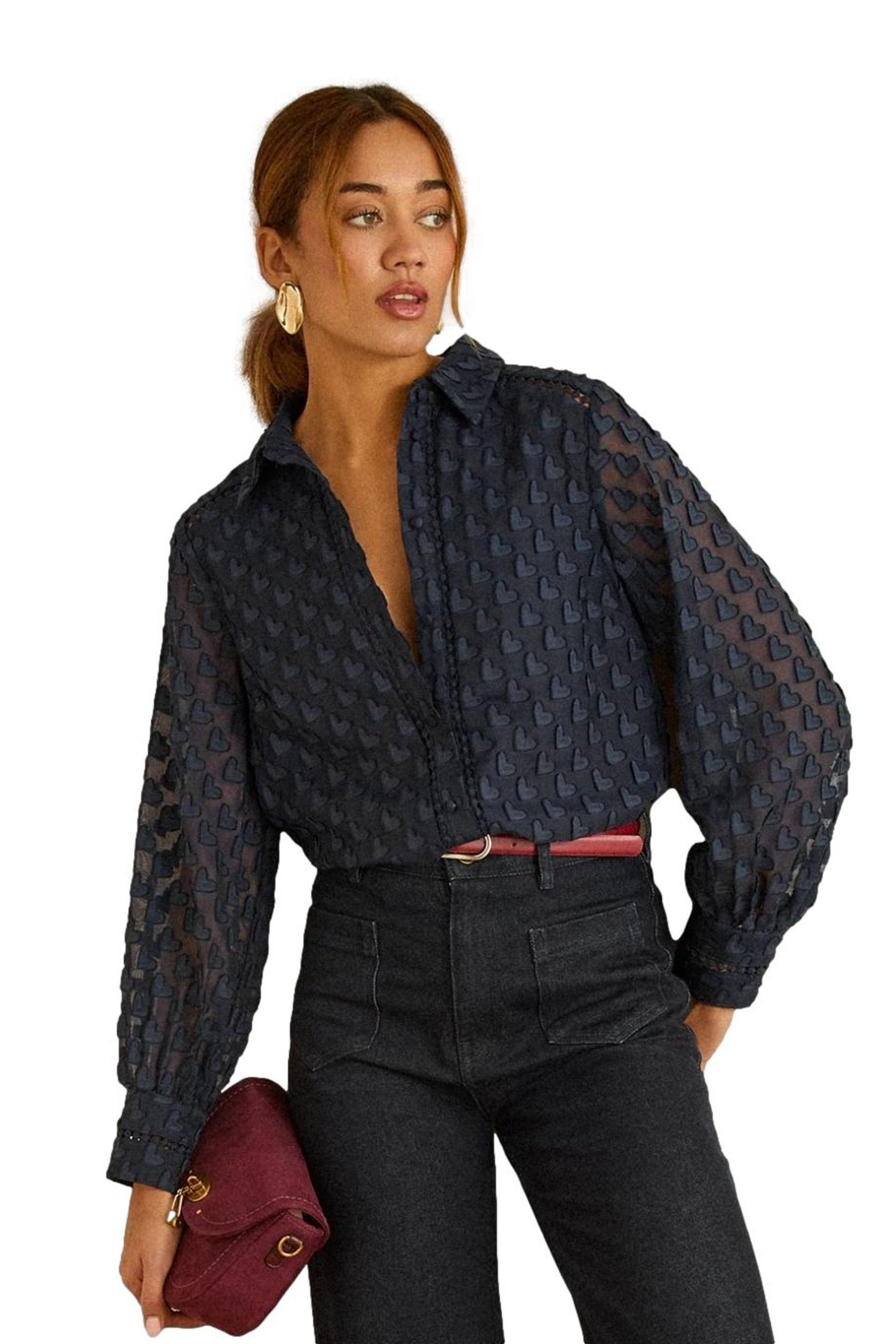 Love & Roses Langarmhemd Love & Roses Langarmhemd mit 3D-Herz (1-tlg) günstig online kaufen