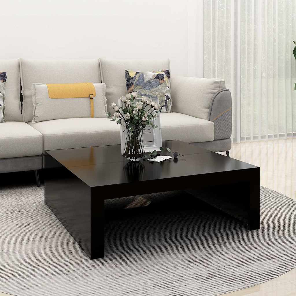 vidaXL Couchtisch, Couchtisch Schwarz 100x100x35 cm Holzwerkstoff günstig online kaufen