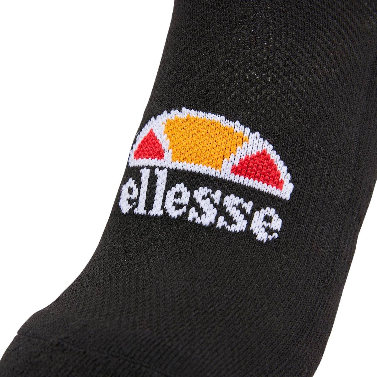 3 Trainer Ellesse Rebi, Paar Schwarz Unisex - Socken, Sportsocken Sneaker