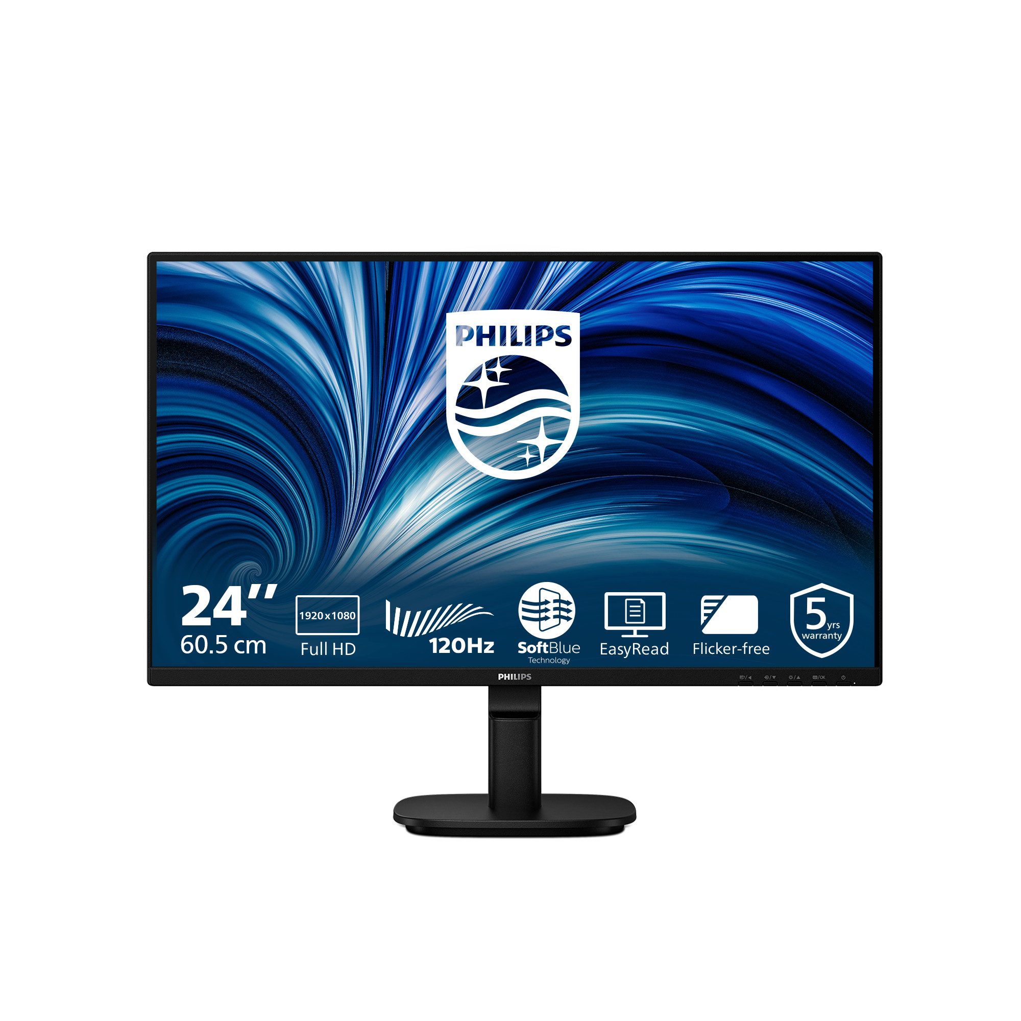 Philips 24B2N2200 - 2000 Series - LED - 61 cm (24) (23.8" sichtbar) - 1920... TFT-Monitor (1920 x 1080 px, Full HD, 4 ms Reaktionszeit, 120 Hz, IPS, Lautsprecher, HDCP)
