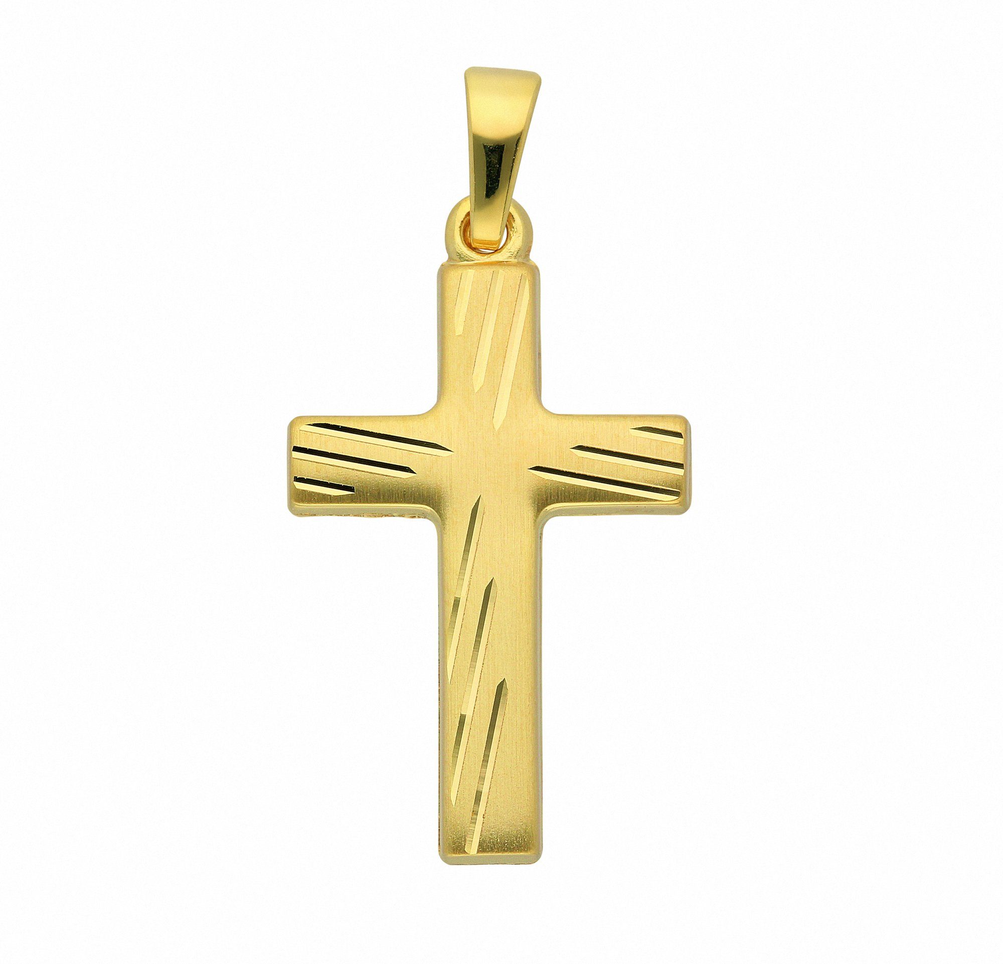 Adelia´s Kette mit Anhänger 333 - mit Gold Schmuckset Set Kreuz Halskette Anhänger