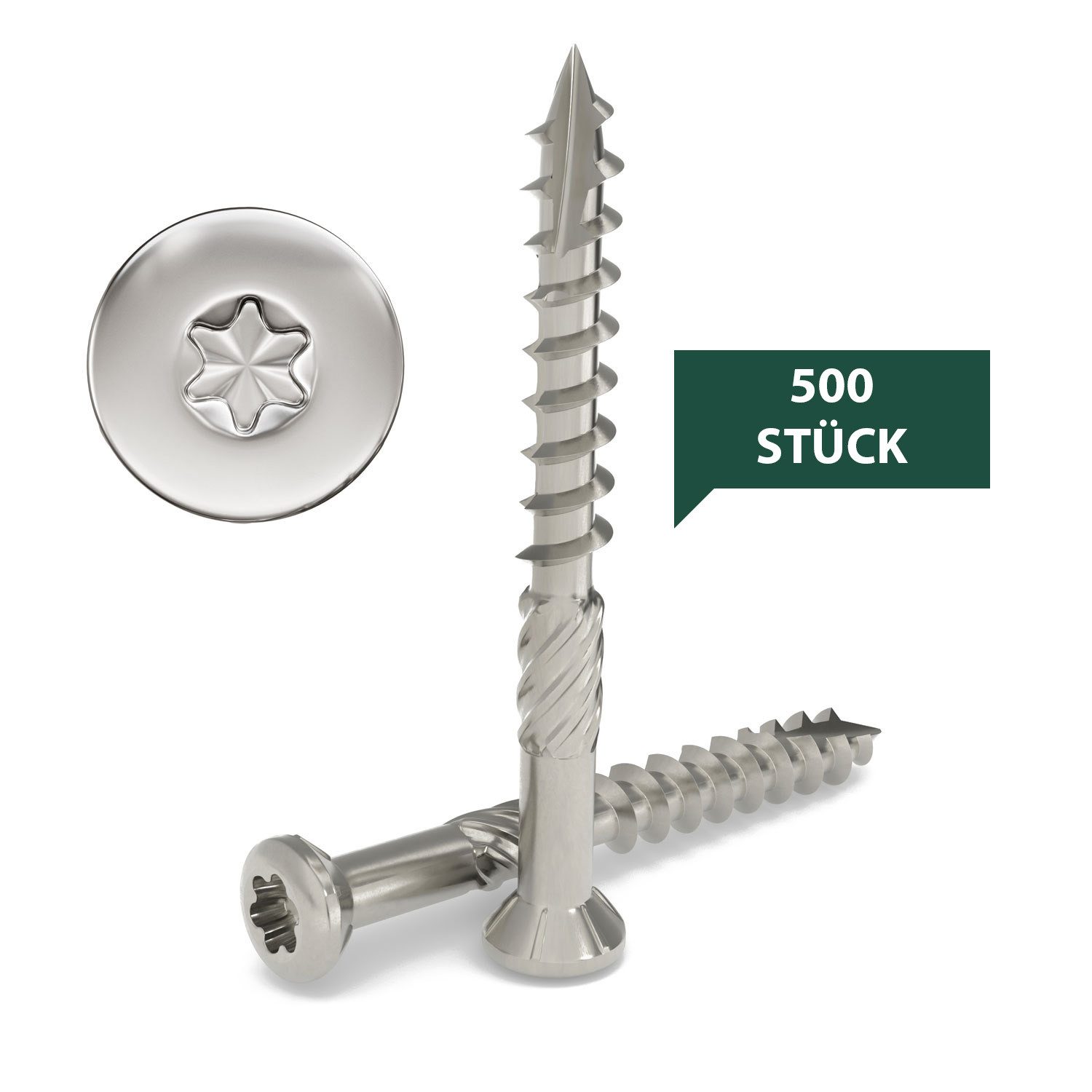 TERRASSCO Holzbauschraube Edelstahl C1 Terrassenschrauben mit CUT-Spitze 50 günstig online kaufen