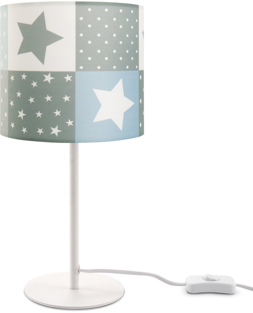 Paco Home Tischleuchte Cosmo 345, ohne Leuchtmittel, Kinderlampe LED  Kinderzimmer, Sternen-Motiv, Deko Tischleuchte E14