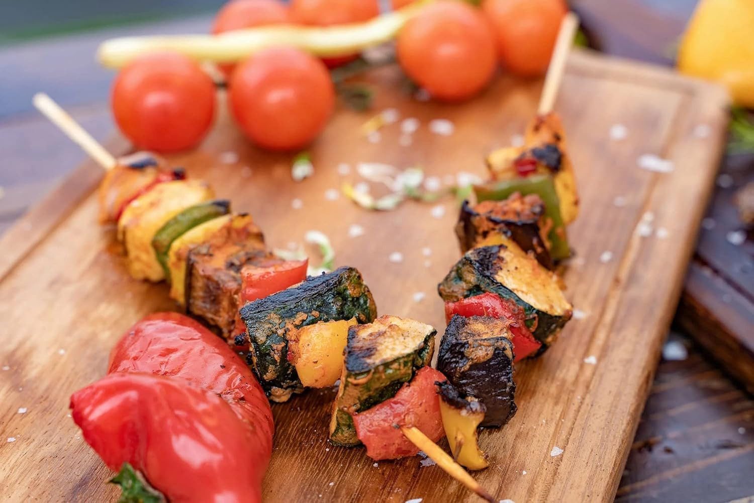 WestCraft Grillspieß Schaschlikspieße Holz 25cm / Ø3mm Grillspieße - Holzspieße 100 Stück (100-St), aus Bambus zum Grillen und Kochen – Bild 5 von 5