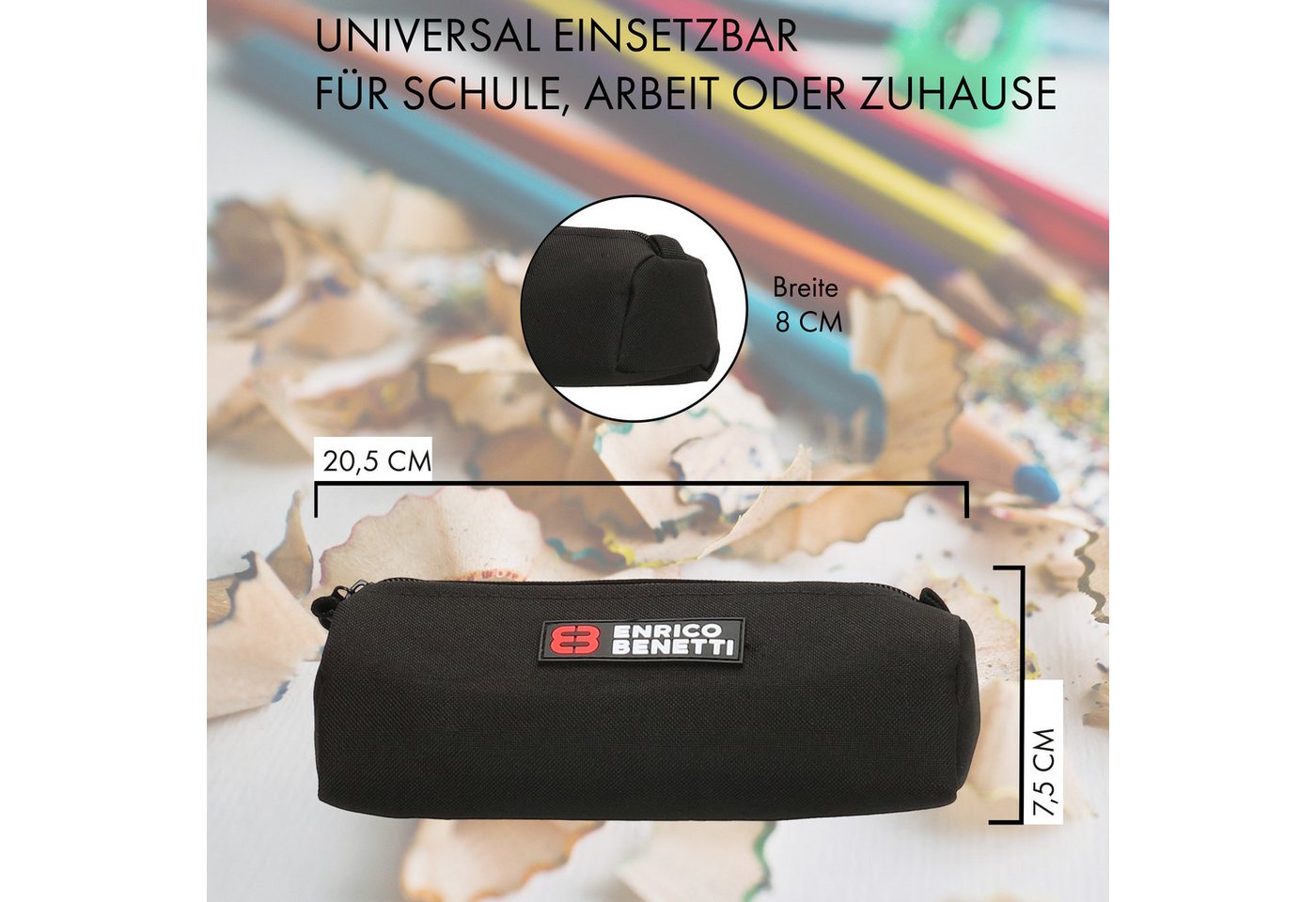 Thumbnail - Enrico Benetti Federmäppchen Schlampermäppchen Jungen, Mädchen Stifte Etui, (aus Polyester - mit praktischen Griffschlau...