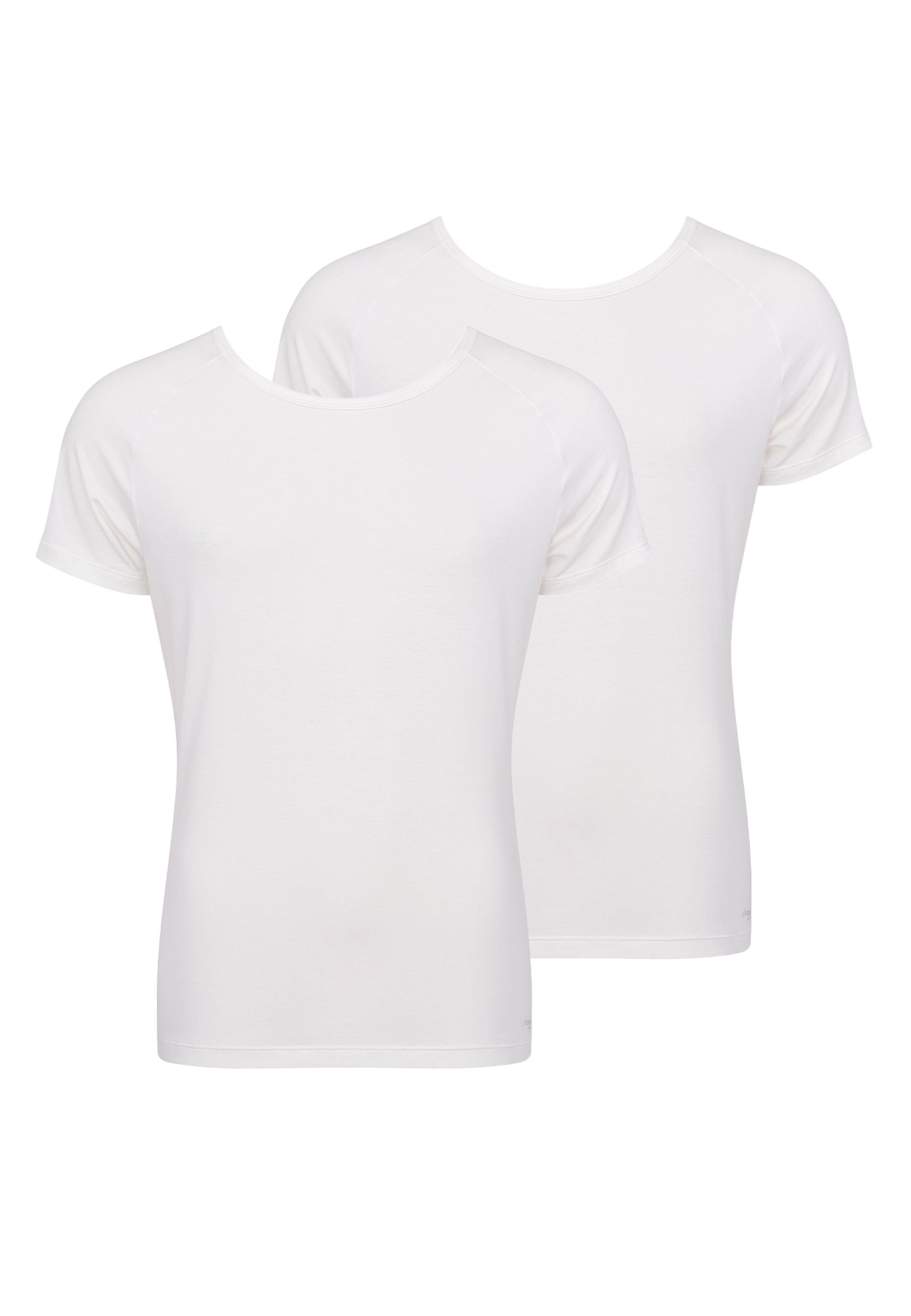 Sloggi Unterhemd 2er Pack Ever Soft (Spar-Set, 2-St) Unterhemd / Shirt Kurzarm - Unterhemd mit kurzen Ärmeln Weiß