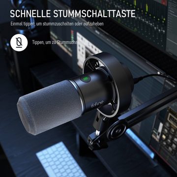 FIFINE Mikrofon XLR Studio Mikrofon Dynamisches USB Microphone PC, für Streaming Podcast Gaming für PS4/5 Mac Mixer Soundkarten