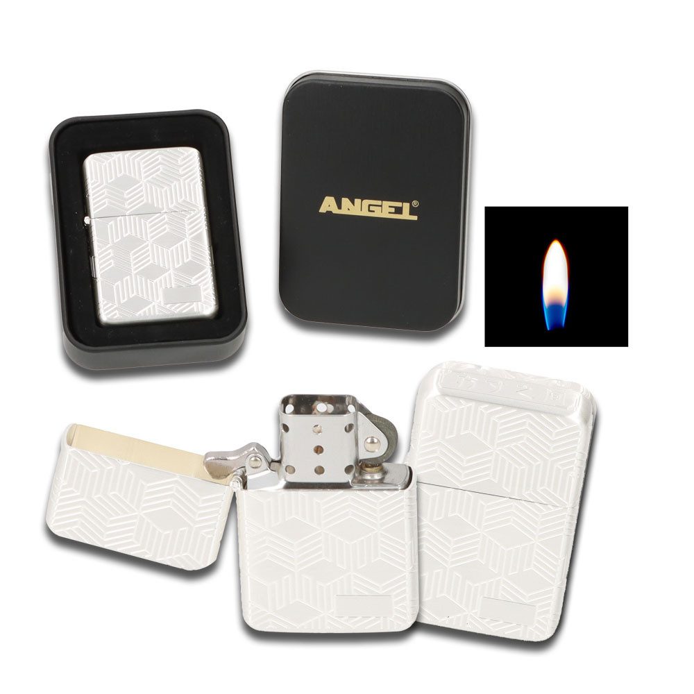 Coumo Feuerzeuge Design Benzinfeuerzeug, edel, mit Metall Geschenk Box – Bild 2 von 2