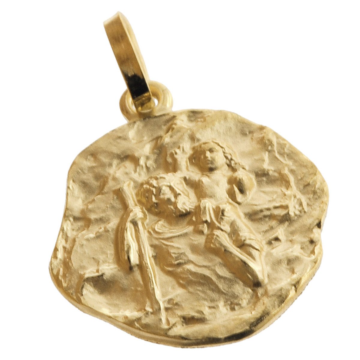 trendor Runder Anhänger Christophorus Gold 585 günstig online kaufen