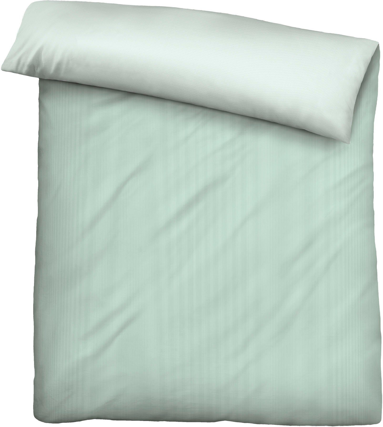 Biberna Wendebettwäsche Helena, Mako-Satin, 2 teilig, feiner Glanz + weicher Griff, pflegeleicht, ganzjährig einsetzbar, RV