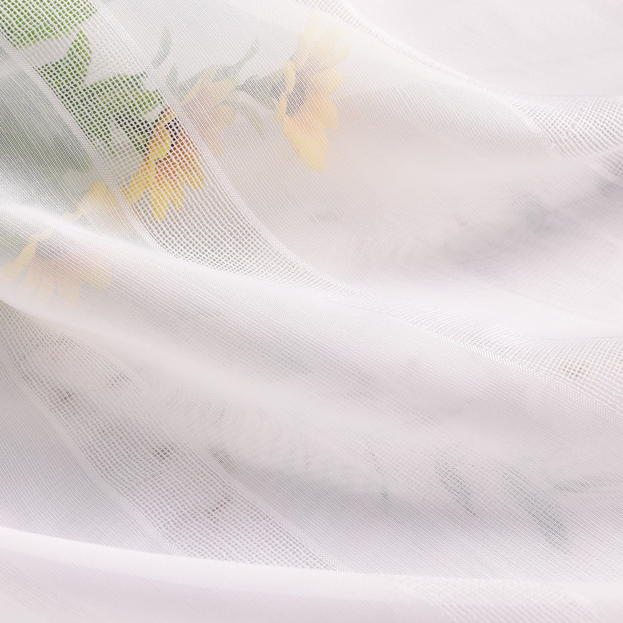 Joyswahl Gardine See (1 St), Schlaufen, transparent, Uni mit Längsstreifen, günstig online kaufen