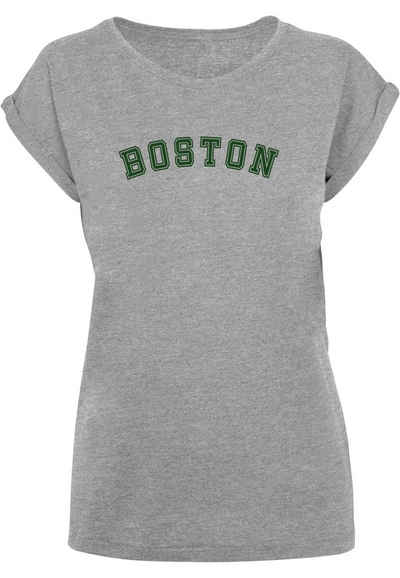 Merchcode T-Shirt Merchcode Damen Ladies Boston Extended Shoulder Tee (1-tlg)