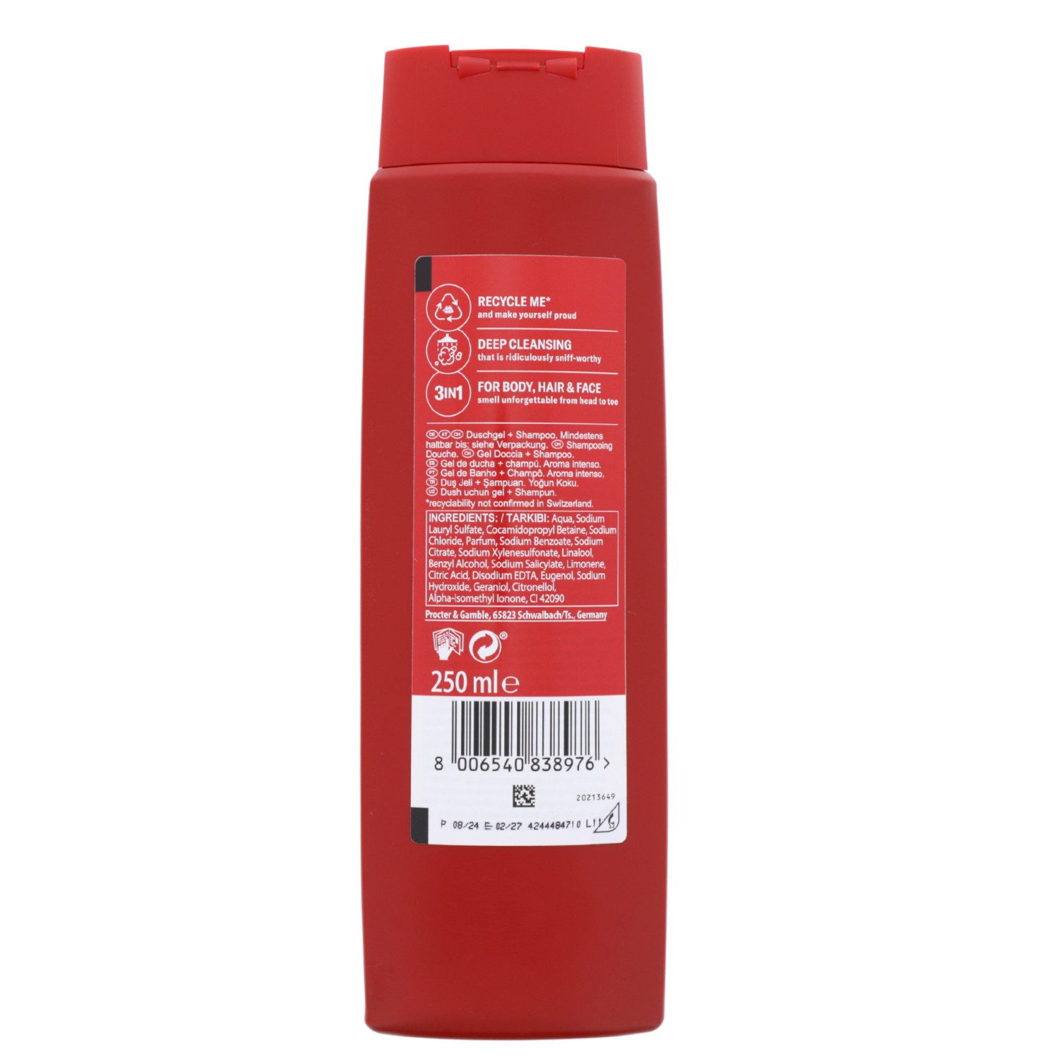 Old Spice Duschgel Old Spice Original 3in1 Duschgel Haar Gesicht und Körper 250ml langanh