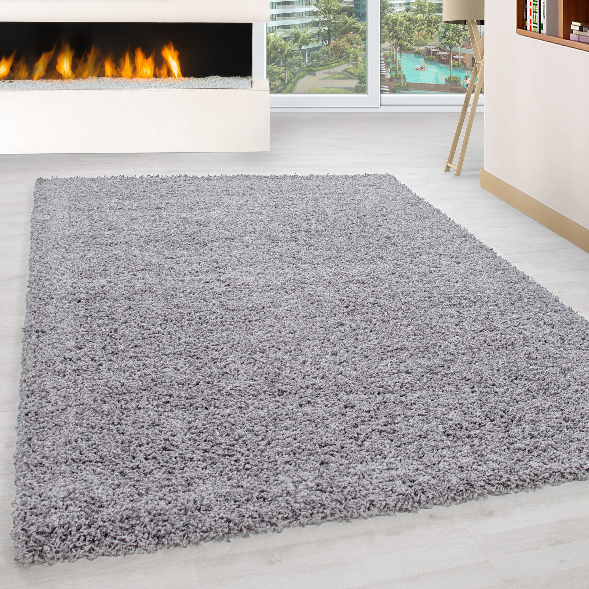 Teppich RHEIN Shaggy Langflor Wohnzimmer Schlafzimmer Waschbar Esszimmer