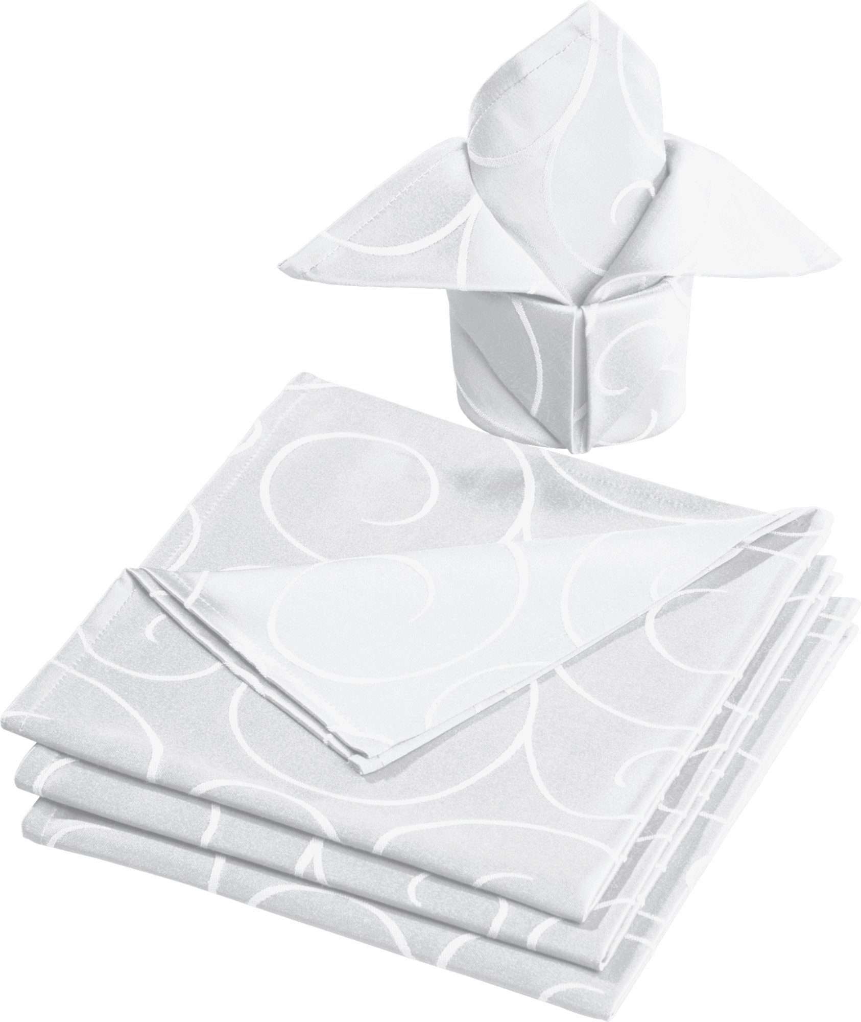 Erwin Müller Stoffserviette Serviette "Oberhausen" 4er-Pack, Damast Uni