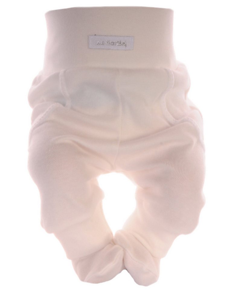La Bortini Schlupfhose Baby Hose mit Füßchen in Creme Strampler neutral für Neugeborene, 44 50 56 62 68 74 80