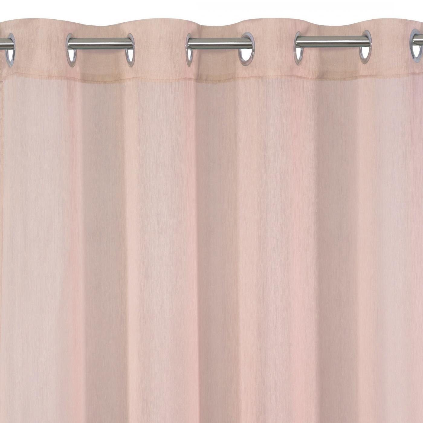 Eurofirany Gardine Rebecca Durchsichtige Vorhänge Blau Rosa Weiß 140x250 Ösenschal