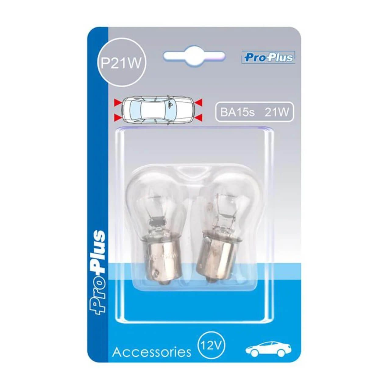 ProPlus Autolampe 12V 21W BA15s Anhänger-Adapter, Autobeleuchtung Bremslicht Schlusslicht Kfz-Ersatzlampe