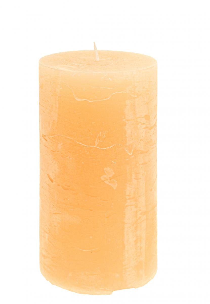 Florists Products Stumpenkerze Elegante durchgefärbte Stumpenkerzen Apricot Hell, 2er Set, 2 Stück