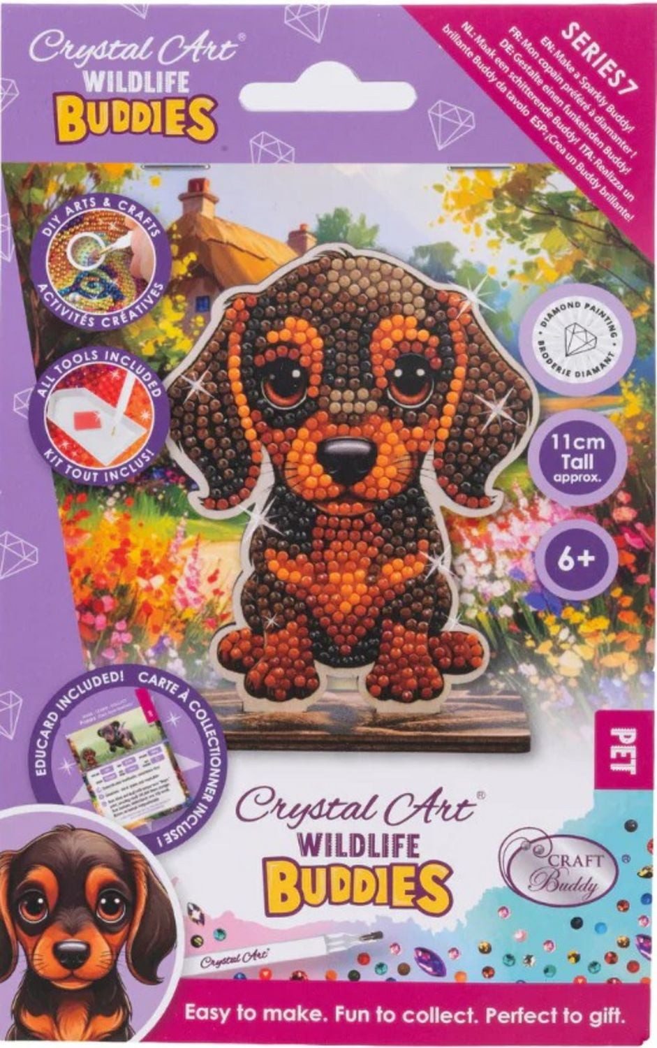 CRAFT Buddy Spiel Craft Buddy CAFGR-33GEN105 - Crystal Art, Puppy Wildlife Buddies Pet