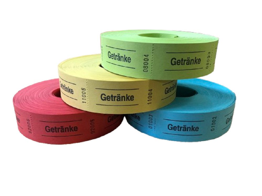 Lomatek Formularblock Getränkemarke, Getränkemarken, Liefermenge = 1 Rolle mit 1000 Marken