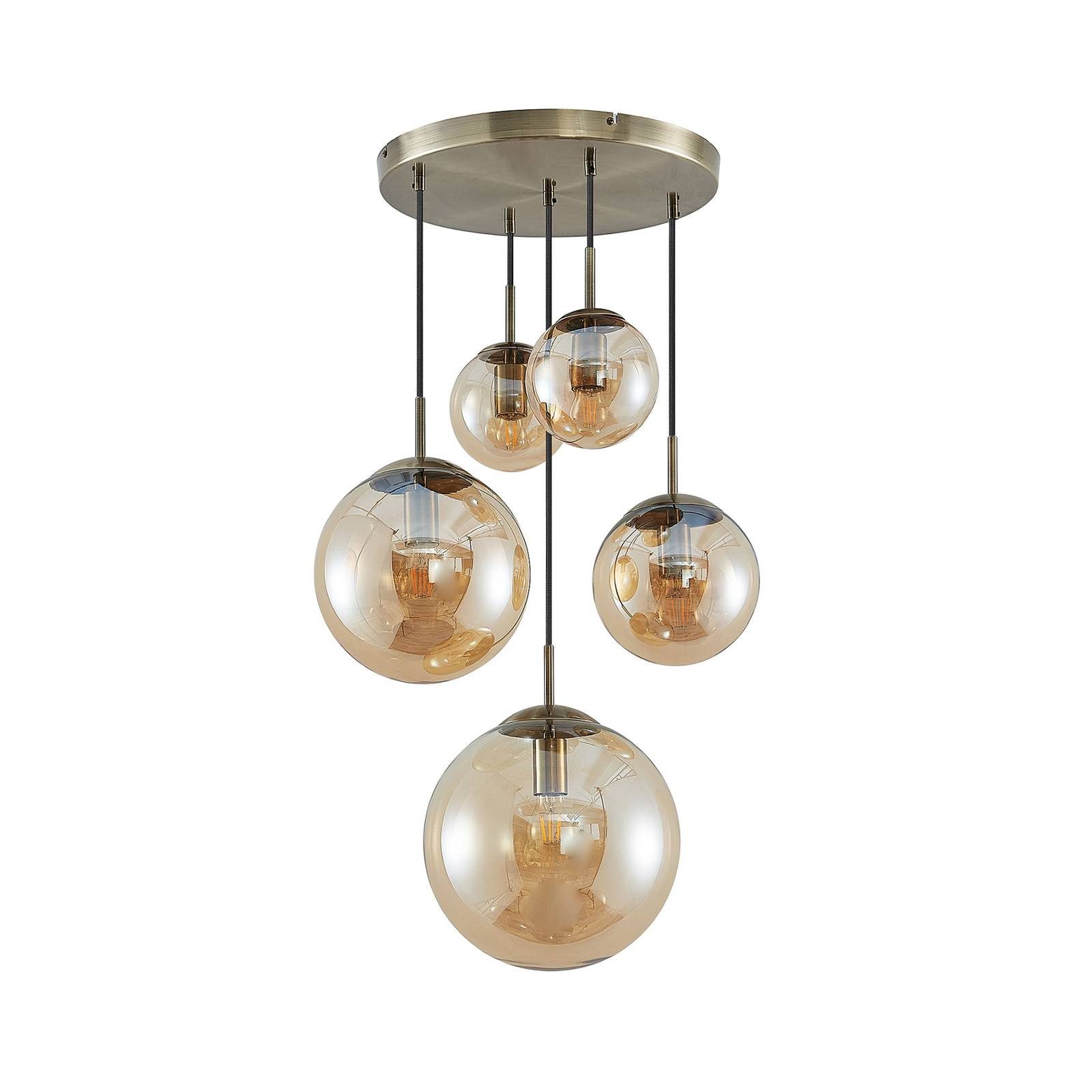 Lindby Pendelleuchte Rhona In Weiß Aus Glas – 1-flammig, E27, Dimmbar Mit RGB-LED & App-Steuerung