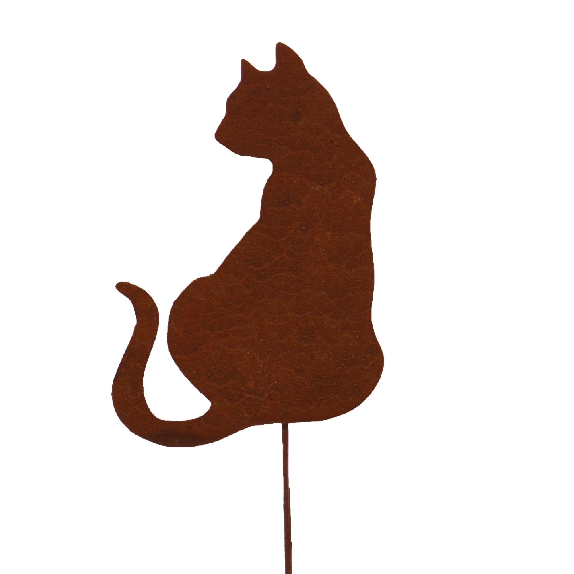 UNUS GARDEN Gartenstecker Stecker Rost Katzen im 3er Set (3er Set) Gartendeko Rostdeko Dekostecker rostige Deko Garten robust
