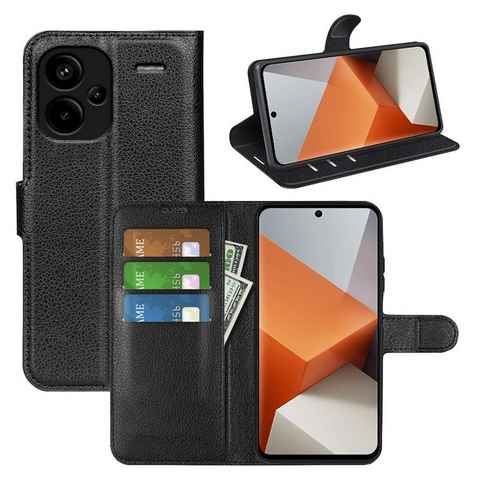 Wigento Smartphone-Hülle Für Xiaomi Redmi Note 13 Pro Plus Wallet Premium Schutz Hülle Tasche