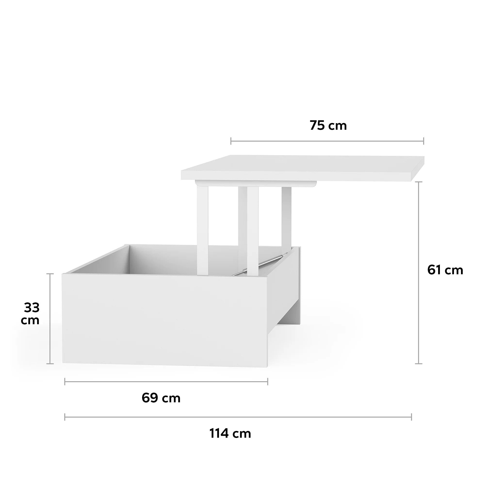 Multimo Couchtisch Multimo "Fold" – Höhenverstellbarer Couchtisch