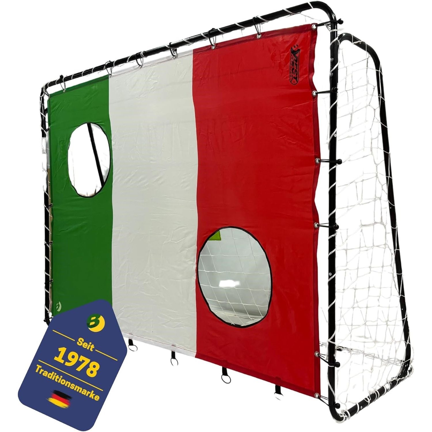 Fußballtor 11053-11064 Fußballtor-Set 213 x 152 x 76 cm in Schwarz mit