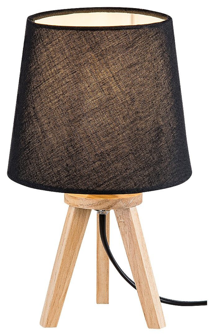 Rabalux LED Leselampe "Lychee" Holz, schwarz, rund, E14, IP20, ø140mm
