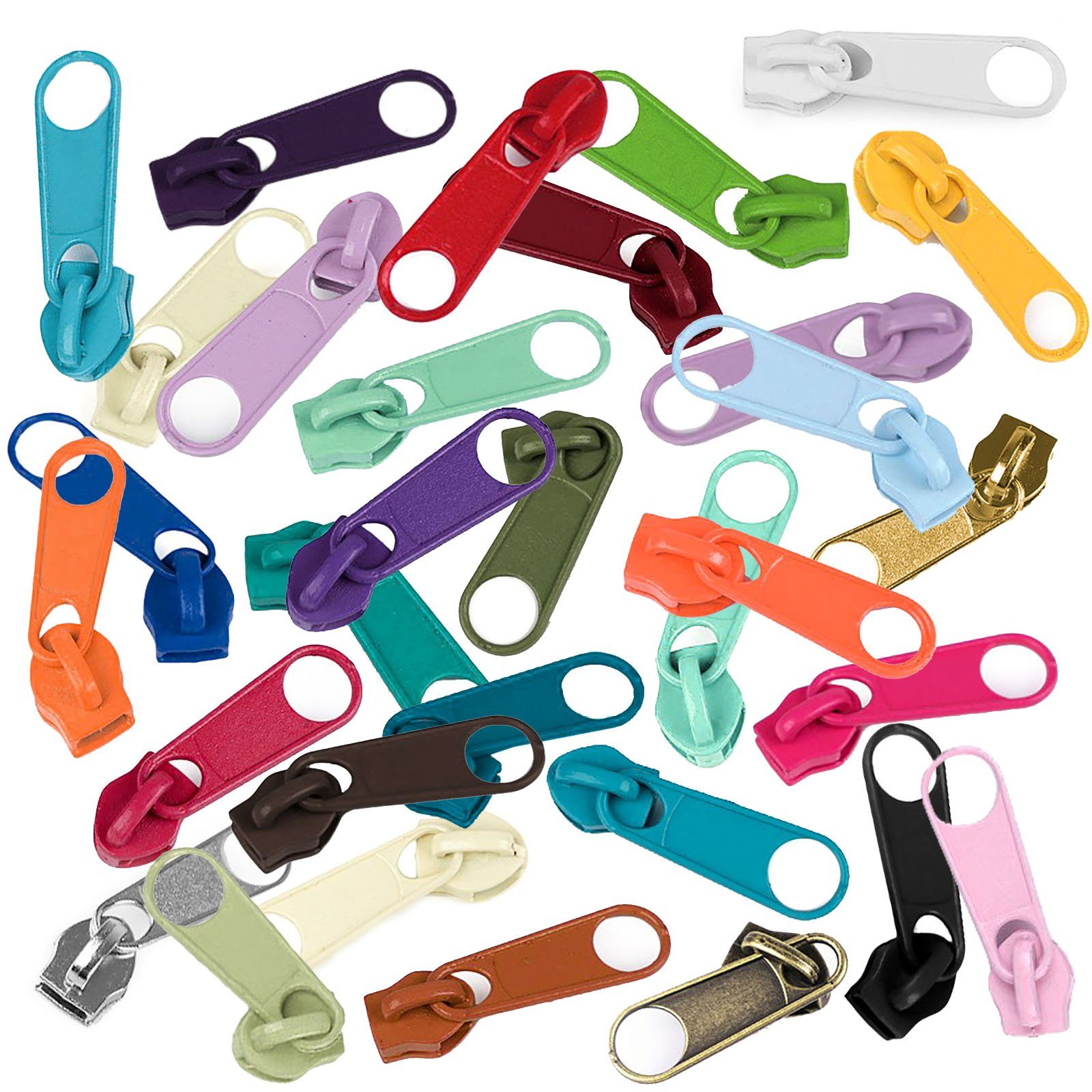 maDDma Reißverschluss 10 Reißverschluss Zipper für Endlosreißverschluss, 5mm, ocker