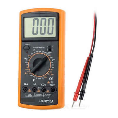 RESCH Multimeter Digitaler Voltmeter, mit 2 Prüfkabeln, LCD Display Beleuchtet, Autom., Multimeter, Stromprüfer Spannungsmesser, Voltmeter, Spannungsprüfer