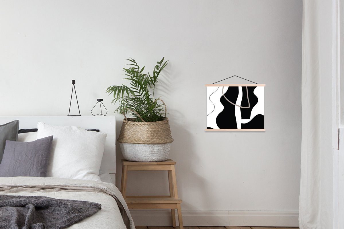 MuchoWow Poster Abstrakt - Minimalismus - Wohnzimmer, Bilderleiste, St), für Design, Posterleiste, (1 Textilposter Magnetisch