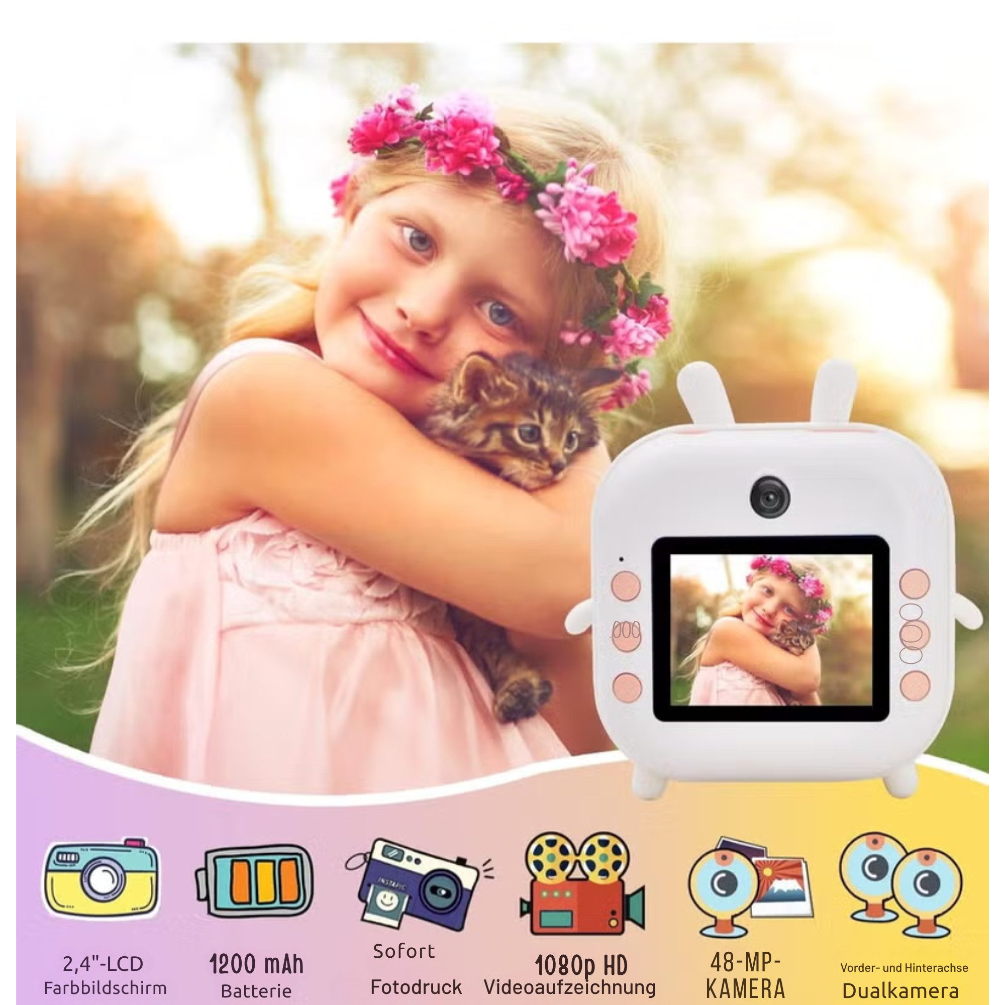 Vivitar mit 48MP & 1080P HD Video, Sofortbildkamera mit 32GB Speicherkarte günstig online kaufen