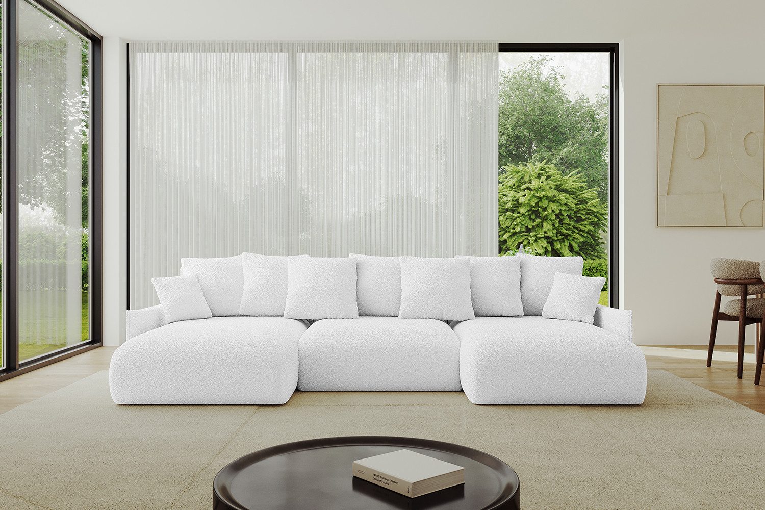 ALTDECOR Wohnlandschaft ONESK-U-v1, Couch mit Schlaffunktion, Wohnzimmer - Ecksofa, Corner Sofa Bett Eckcouch Couch U-Form Schlafcouch Ausziehbar