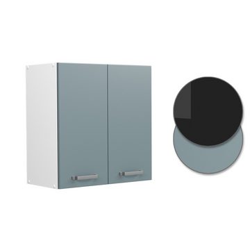 Vicco Schranksystem R-Line, Blau-Grau/Weiß, 60 cm mit Türen