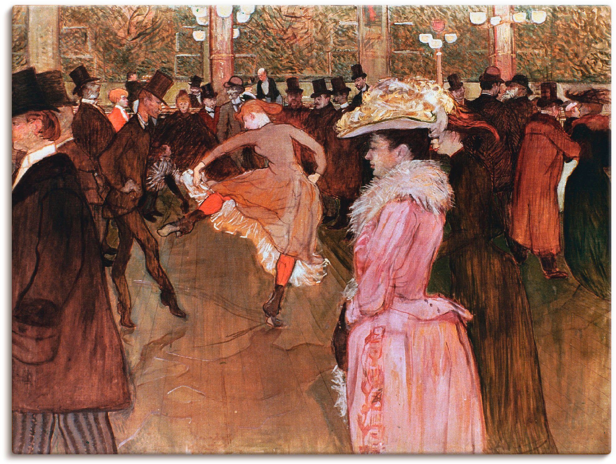 Artland Wandbild Der Tanz im Moulin Rouge, 1890, Gruppen & Familien (1 St), als Alubild, Leinwandbild, Wandaufkleber oder Poster in versch. Größen
