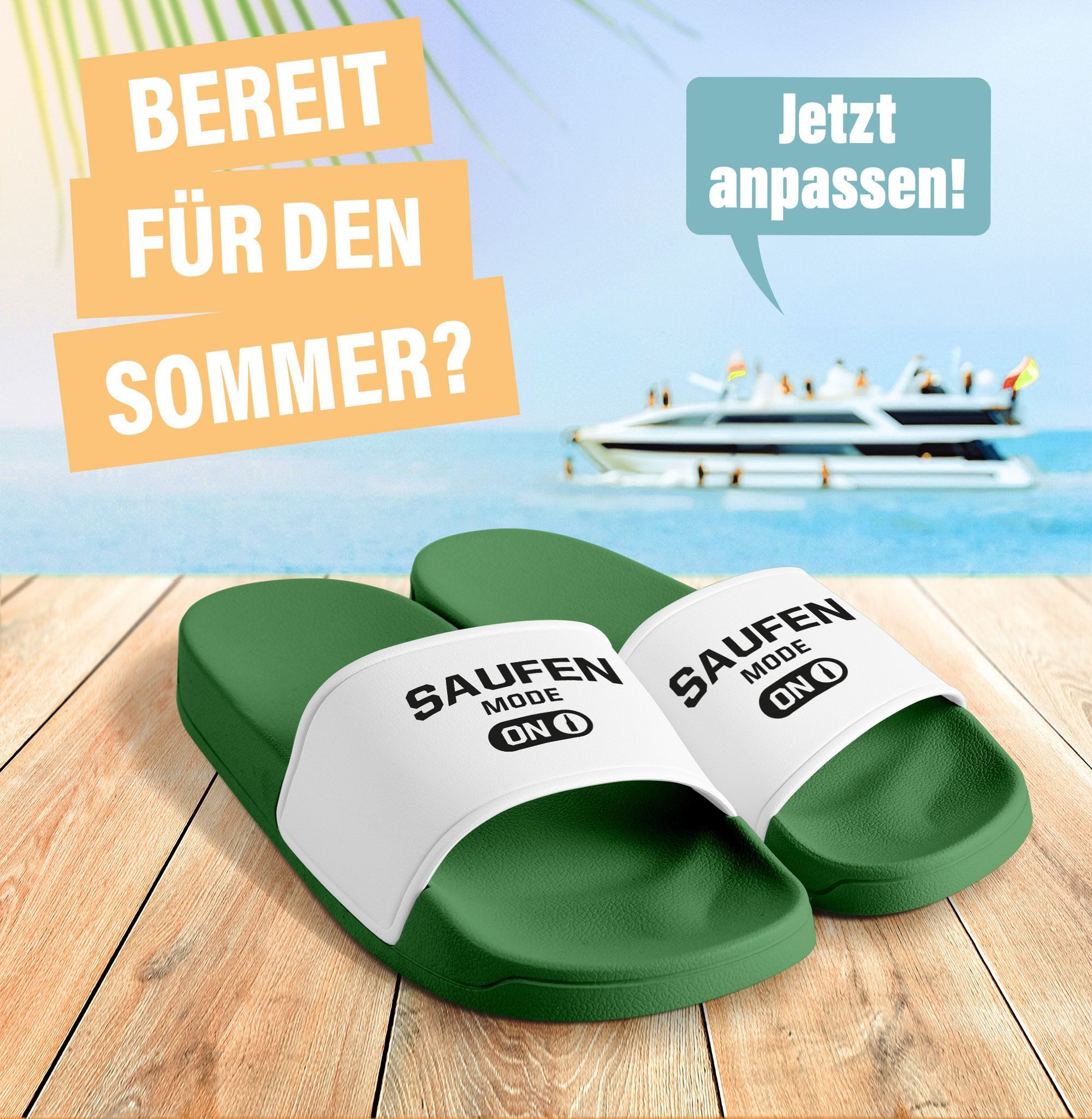 MoonWorks Badeschlappen Badelatschen Saufen Mode on günstig online kaufen