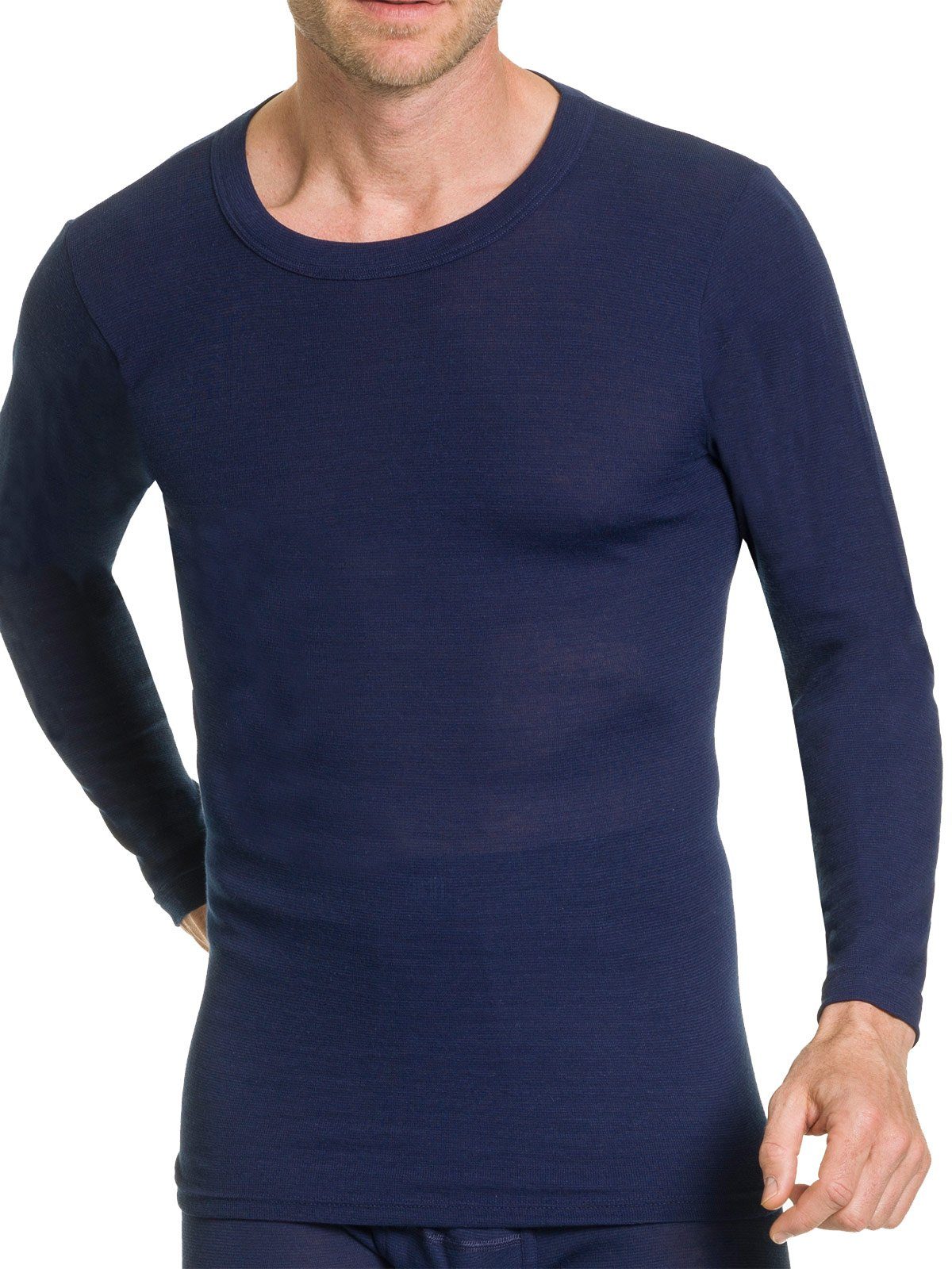 Dunova (Stück, Herren 1-St) Langarm Shirt KUMPF Unterhemd Materialmix
