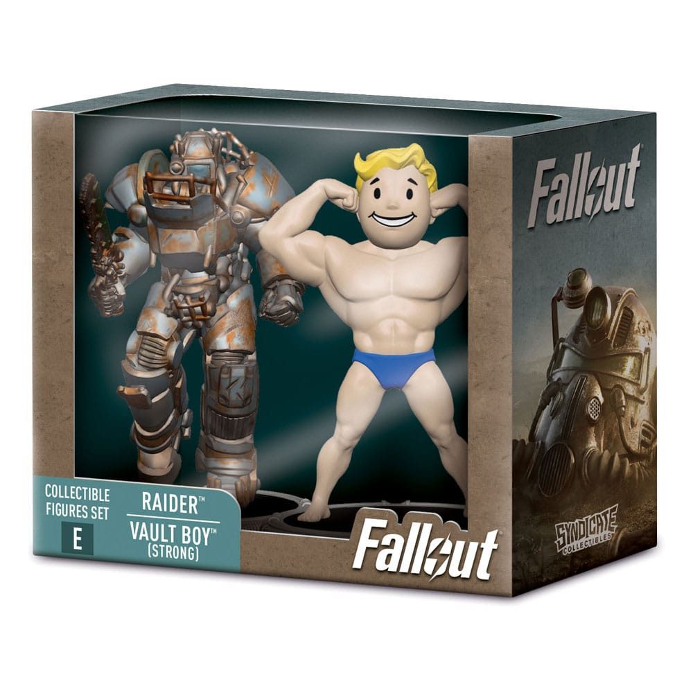 Syndicate Collectibles Merchandise-Figur Fallout Minifiguren 2er-Pack Set E Raider & Vault Boy (Strong) 7 cm