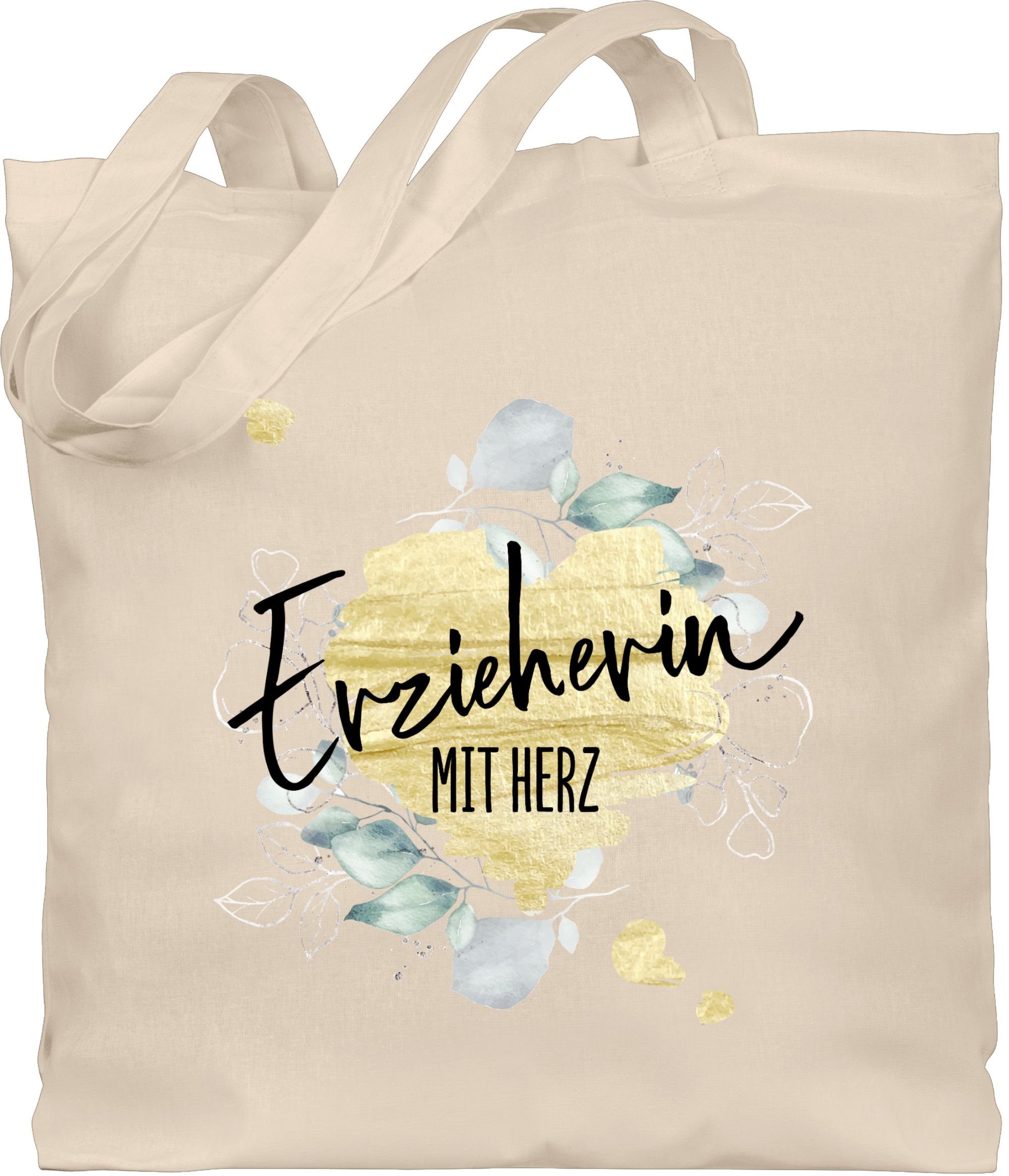 Shirtracer Umhängetasche Erzieherin mit Herz, Erzieherin