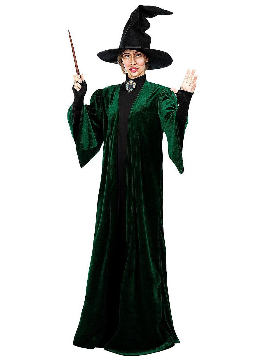 Funidelia Hexen-Kostüm Harry Potter – Minerva McGonagall Kostüm, Lizenziertes Kostüm der Zauberlehrerin aus Hogwarts