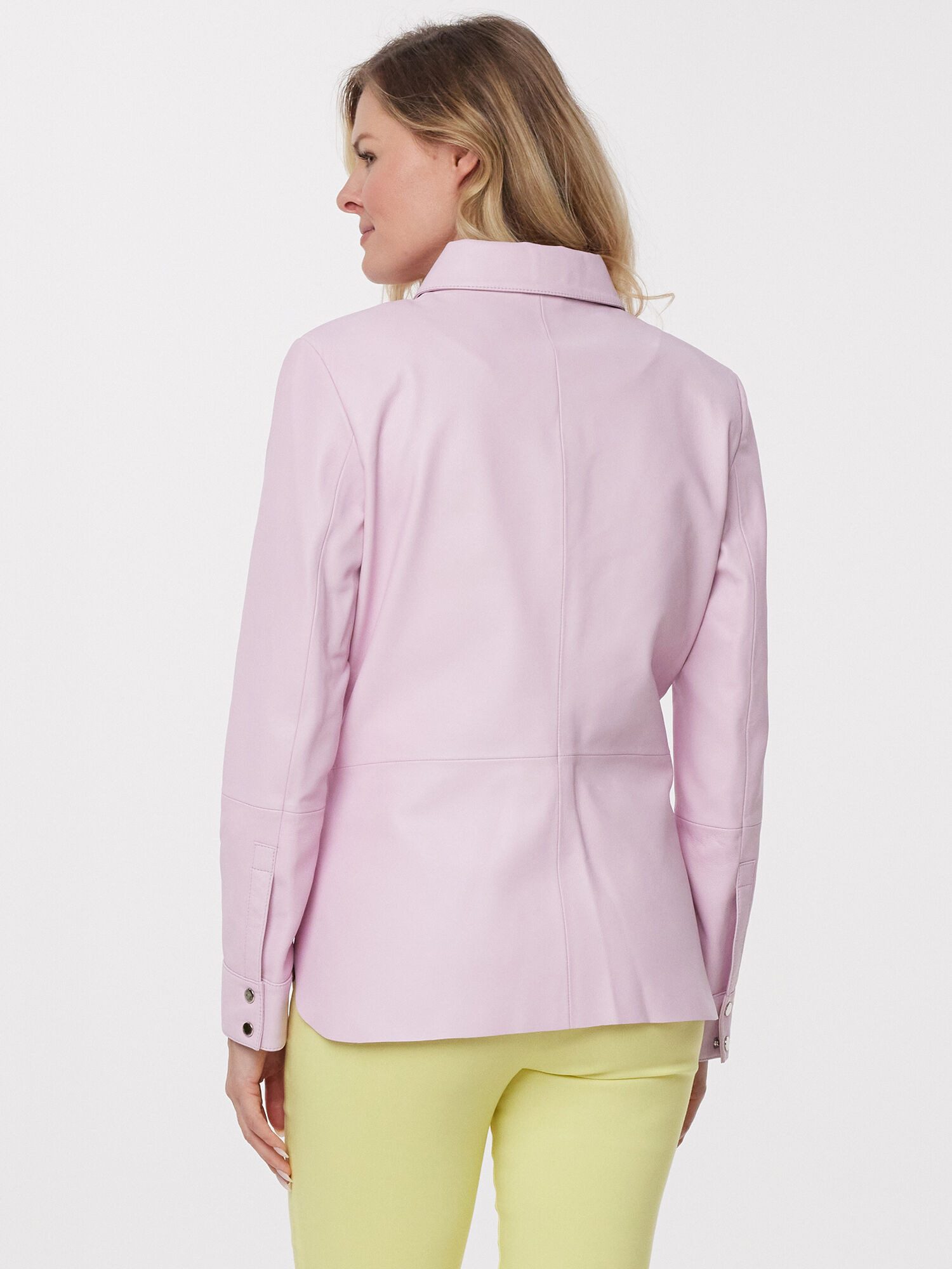 MIALUSSO Hemdjacke Lederhemd mit Druckknopf günstig online kaufen