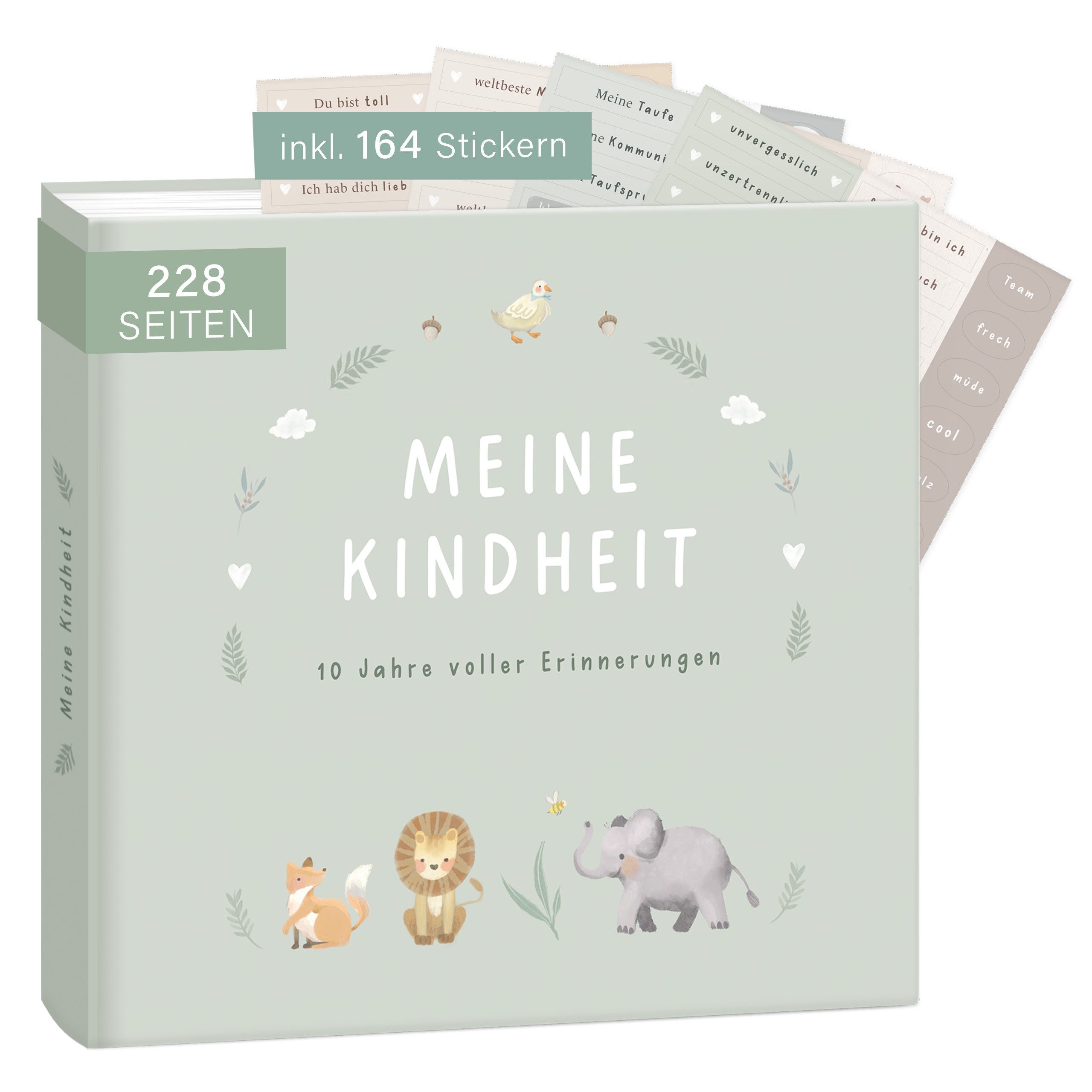 mintkind Tagebuch Erinnerungsalbum "Meine Kindheit" - Erinnerungsbuch 228 Seiten