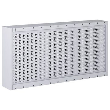 vidaXL Werkzeugbox Wand-Werkzeugschrank Industriedesign Metall Grau und Schwarz (1 St)