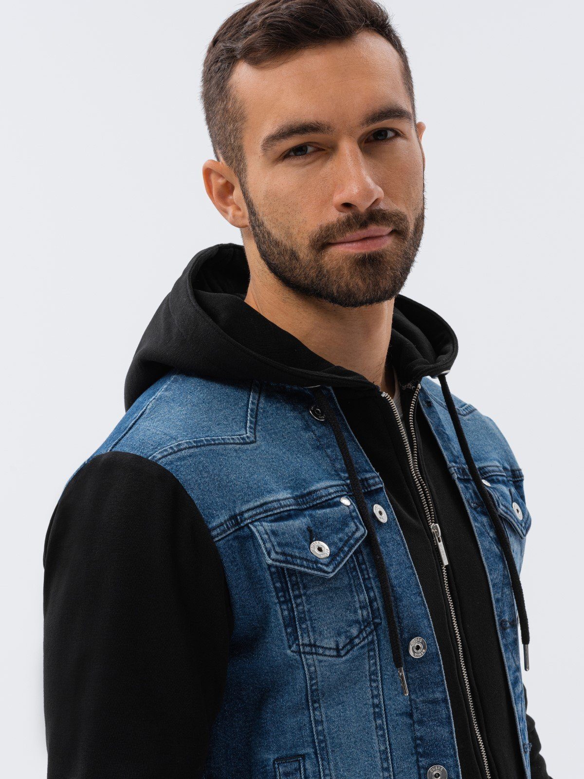 OMBRE Jeansjacke Denim-Katana-Jacke für Männer mit günstig online kaufen