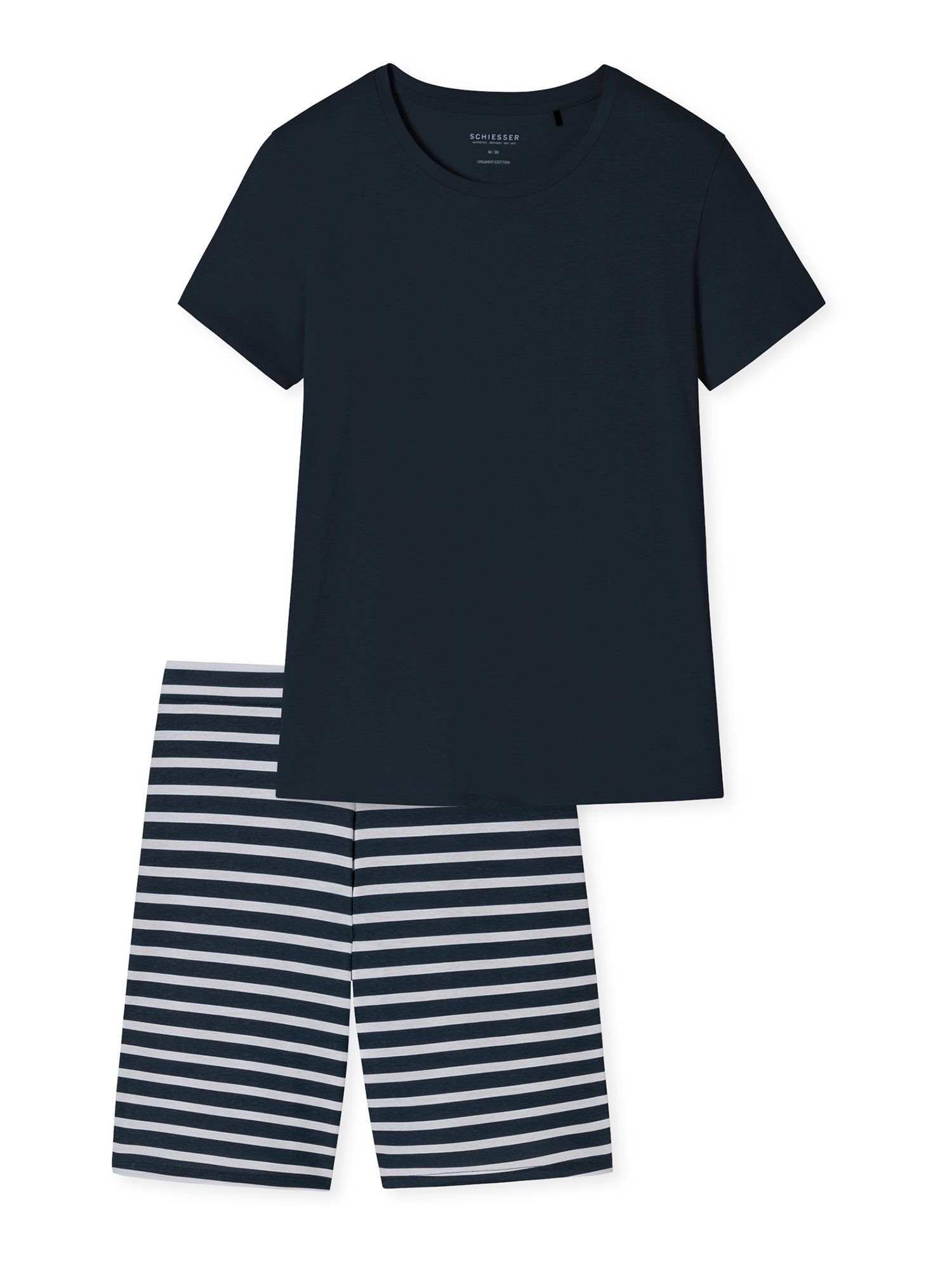 Shorty Stripes Bermuda Essential Schiesser dunkelblau